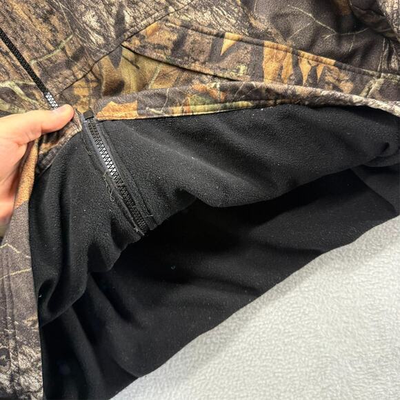 Vintage Winchester Jacket Men's XL Green Mossy Oak Zip Hoodie Fleece Lined y2k - Picture 8 of 11